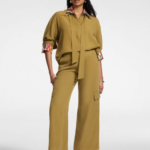 Pantalón cargo kaki claro tallas grandes Elena Miró