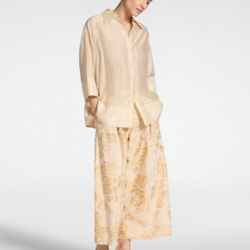 Falda pantalón jacquard estampado dorado tallas grandes