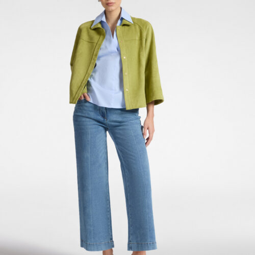 Pantalón vaquero culotte efecto desgastado tallas grandes