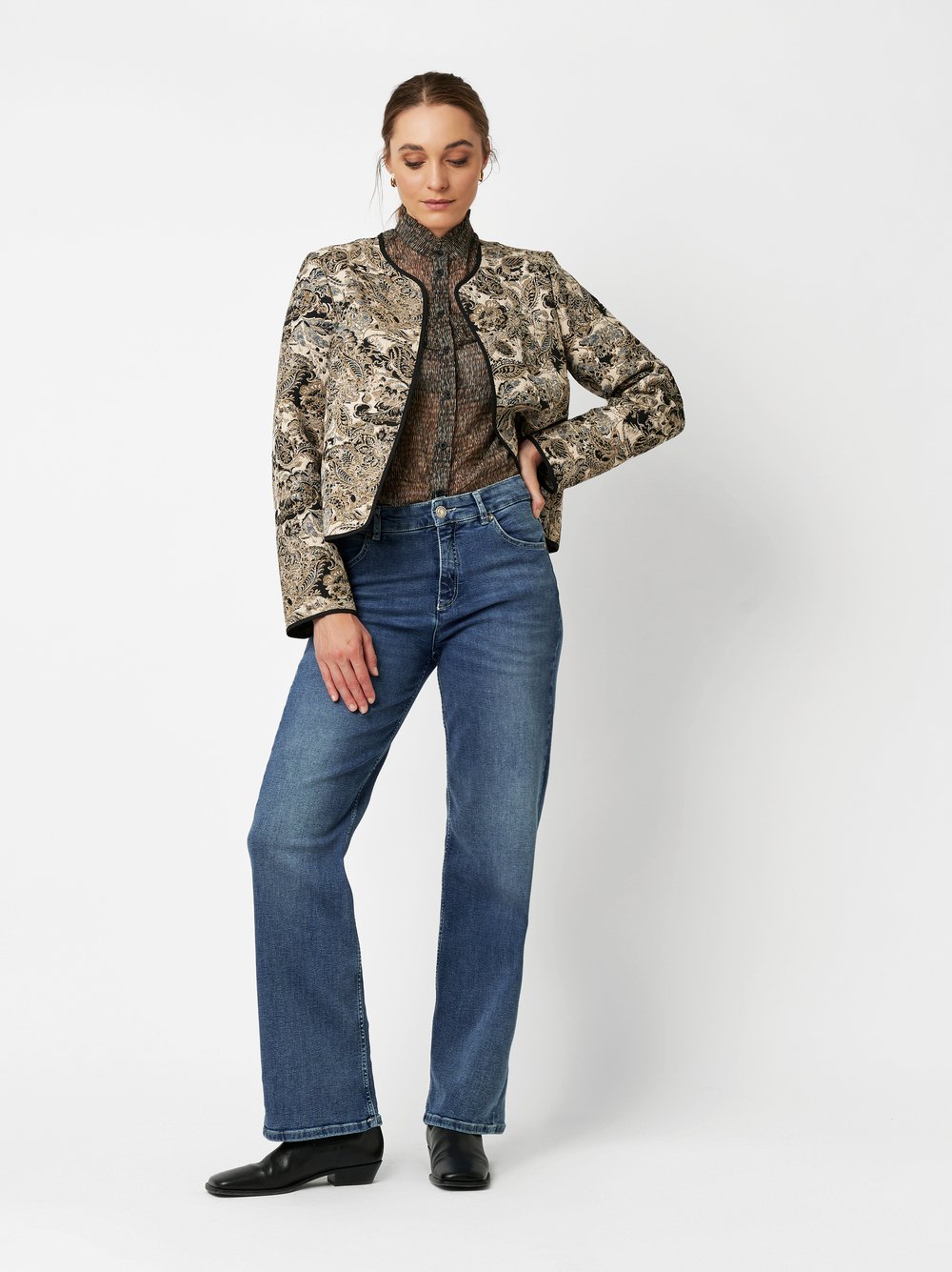 Vaquero wide leg azul talla grande