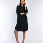 Vestido camisero azul marino