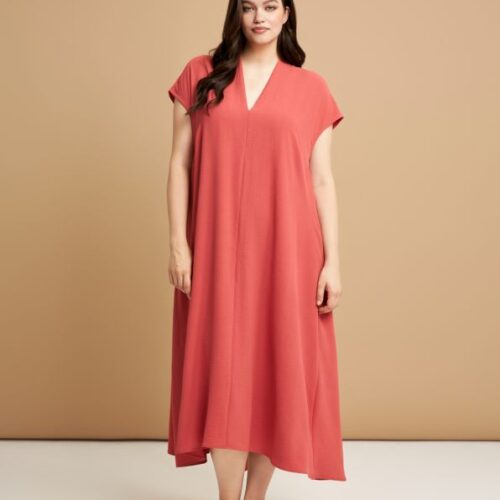Vestido largo coral