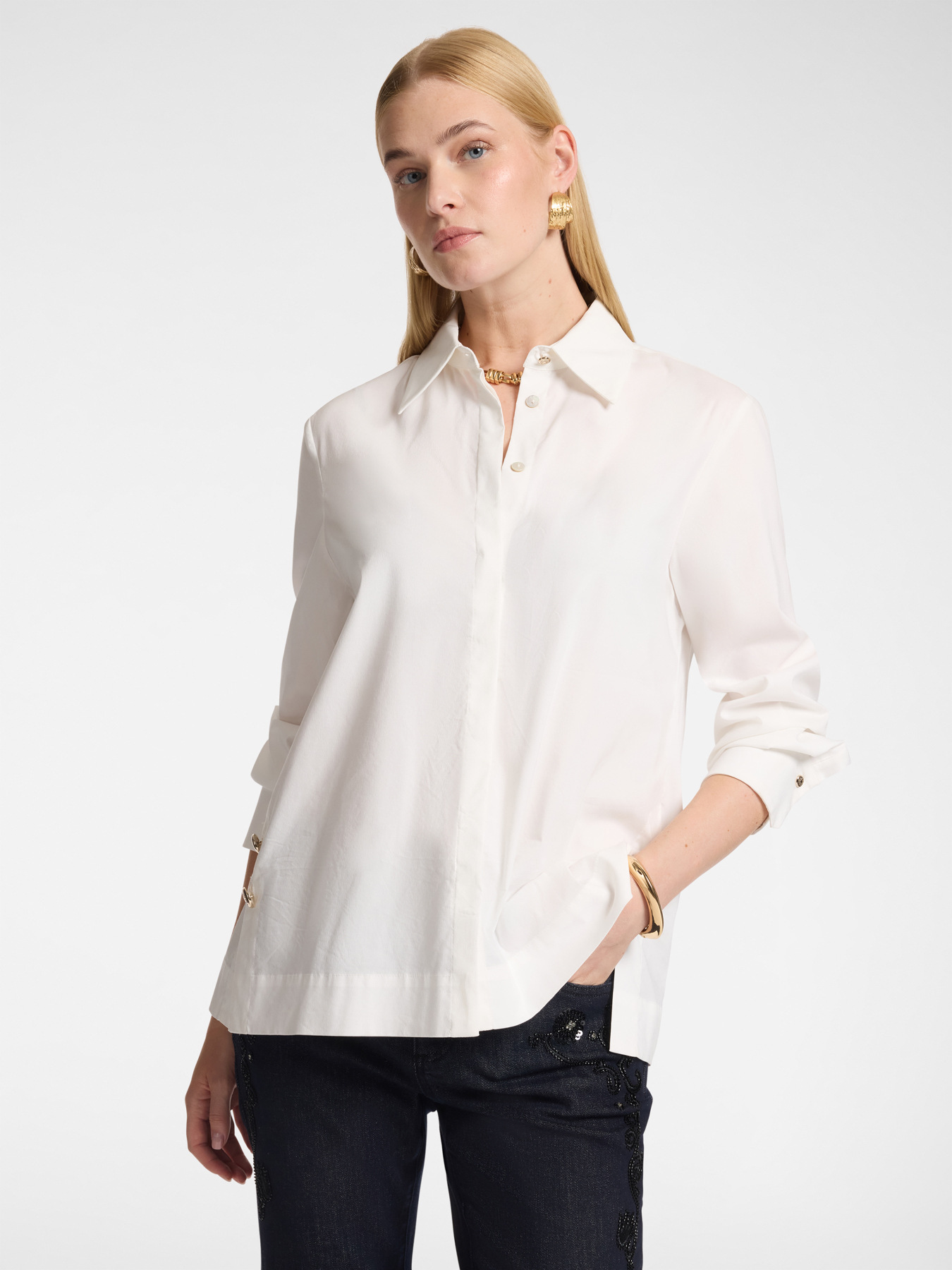 Camisa blanca mujer talla grande