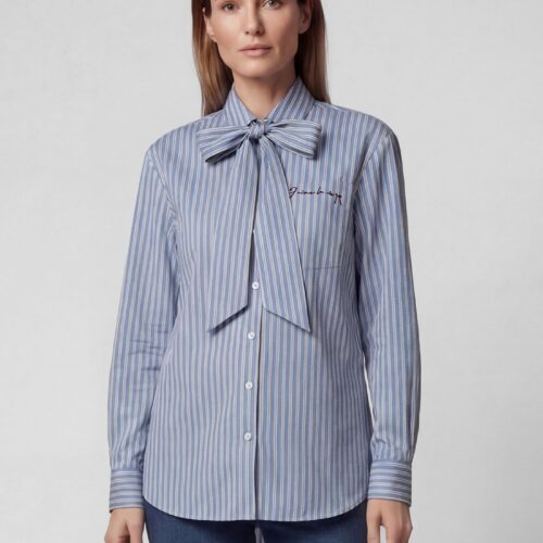 Camisa lazo rayas azules