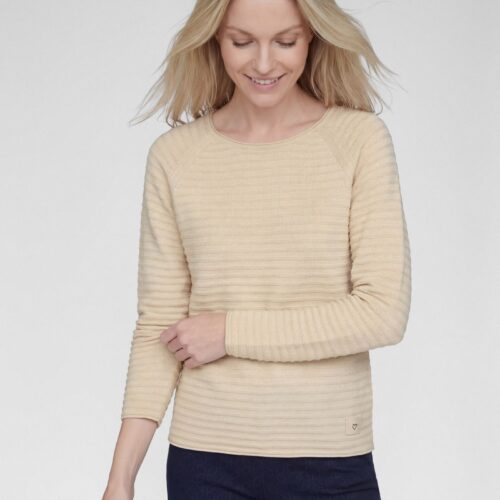 Jersey rayas textura beige