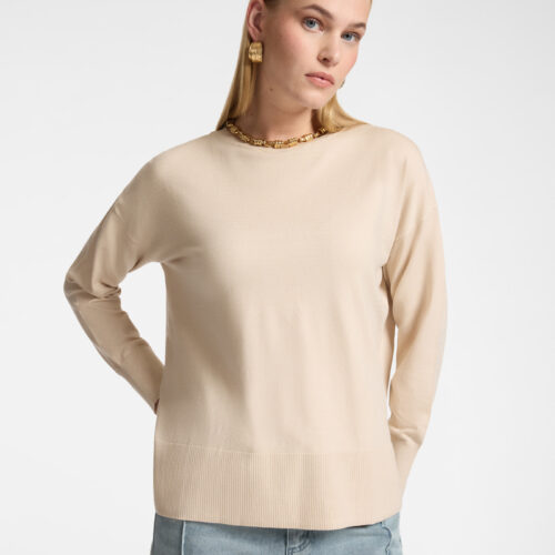 jersey beige oversize