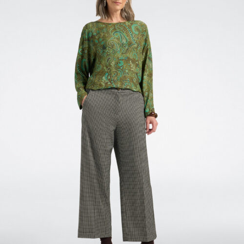 pantalón estampado negro
