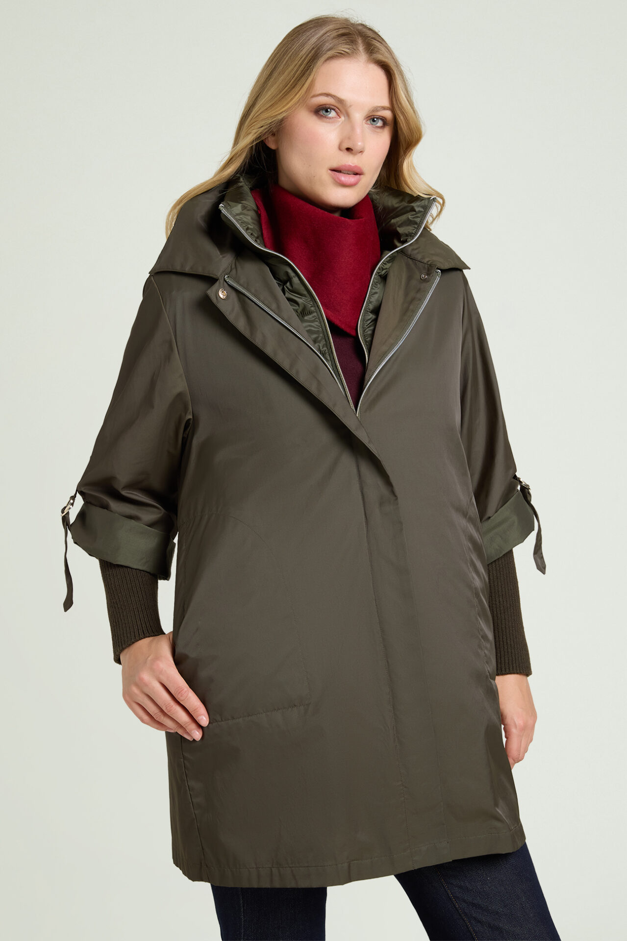 parka kaki desmontable talla grande