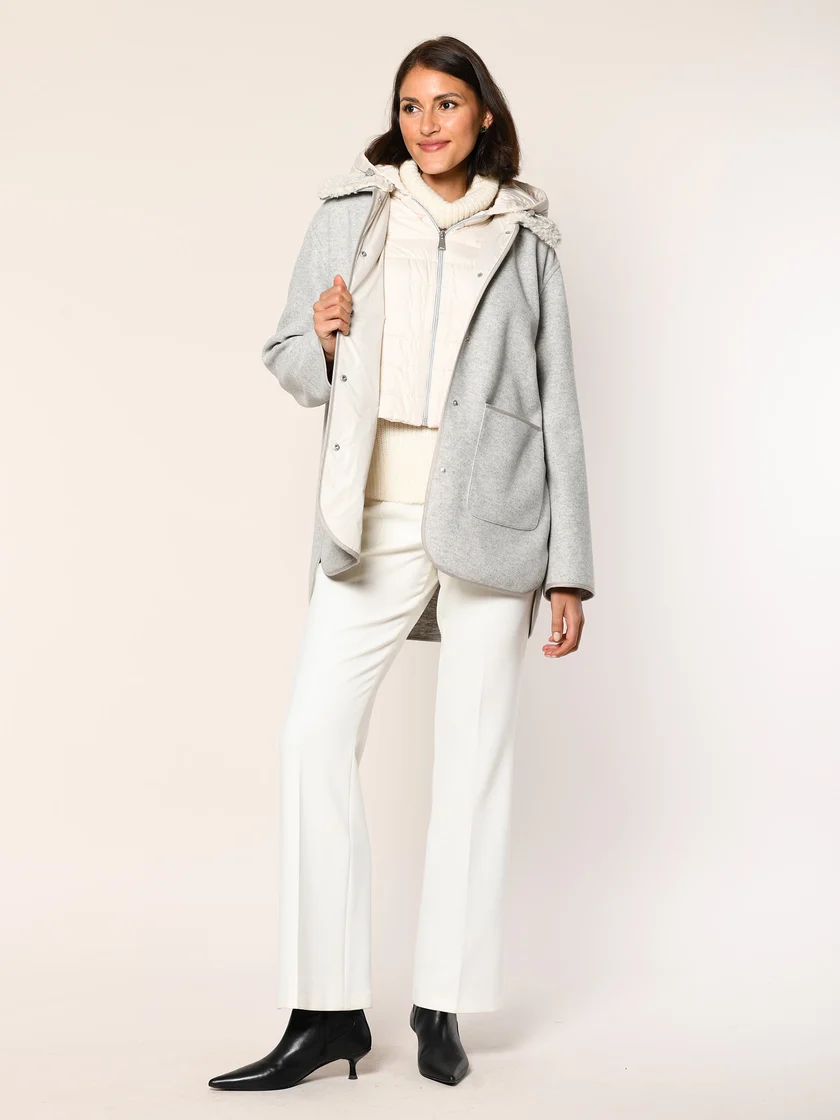 chaqueta gris desmontable