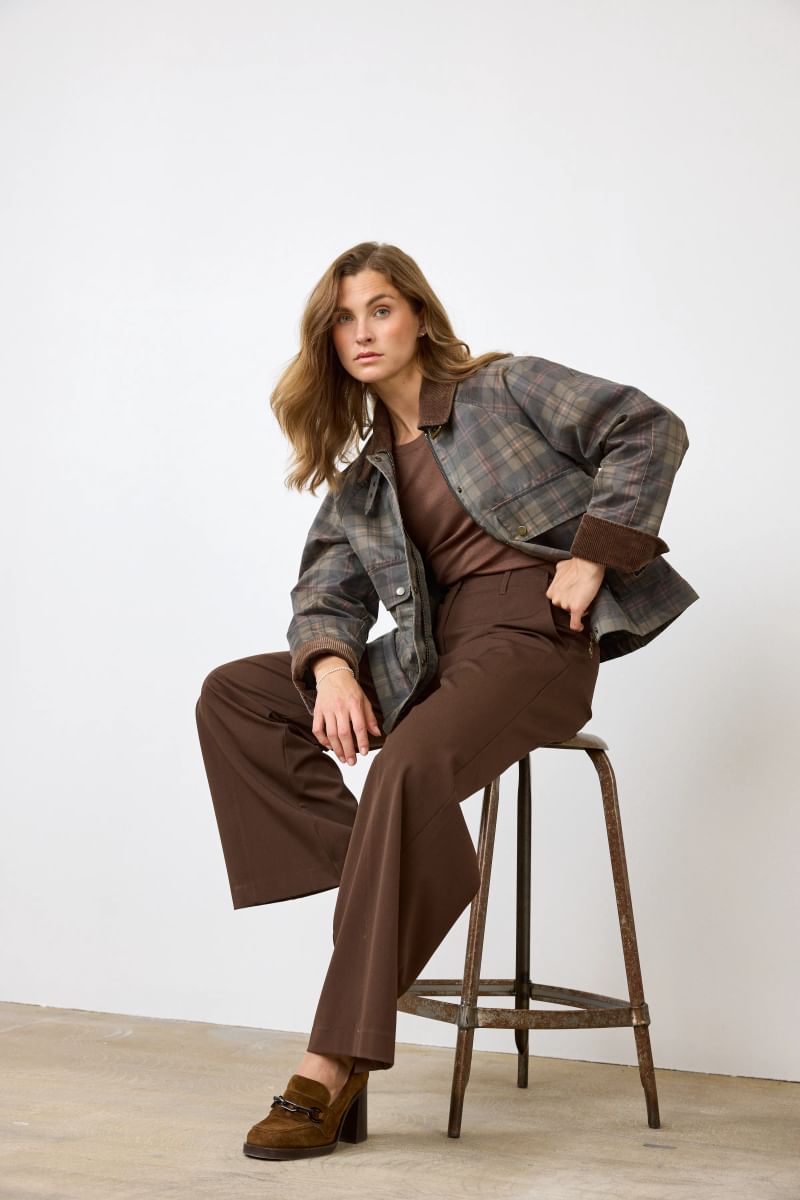 Chaqueta encerada cuadros